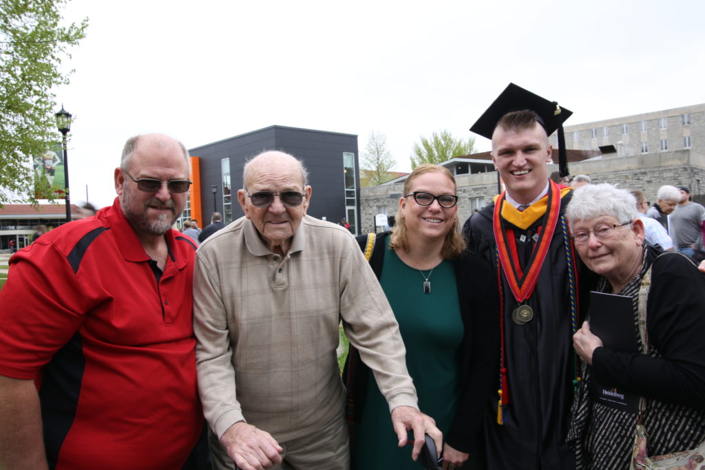 The Scrudders family at Kevin's Heidelberg University graduation