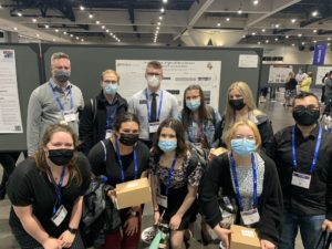 Kevin Scrudders with the Heidelberg University chemistry club at the Spring ACS National Meeting