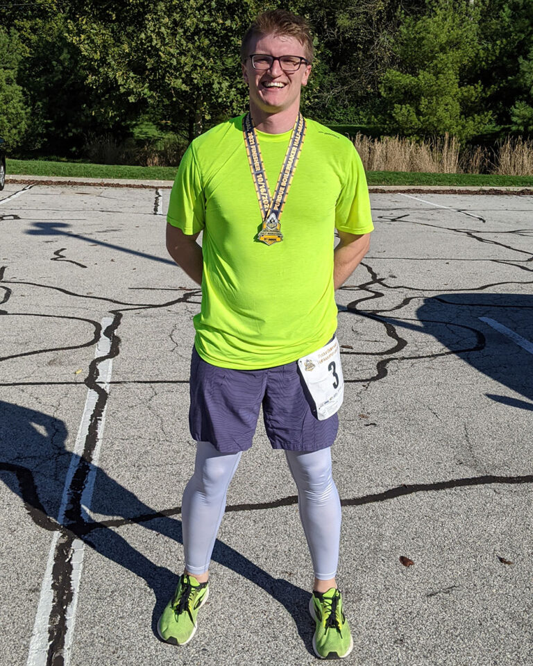 Kevin Scrudders at the Purdue Boilermaker Half Marathon