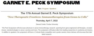 Garnet E. Peck Symposium graphic