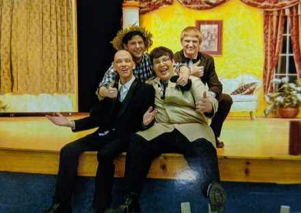 The cast of the high school production of Annie